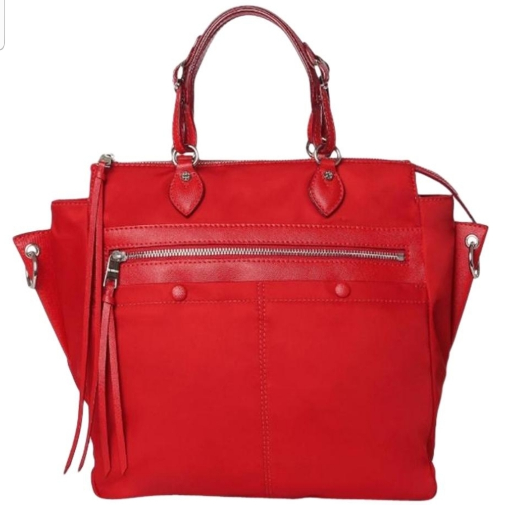 MZ Wallace "Andie" Vermillion Bedford Nylon Tote